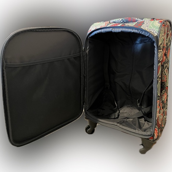 Vera Bradley carry-on rolling soft side luggage in Nomadic Floral - Picture 3 of 7